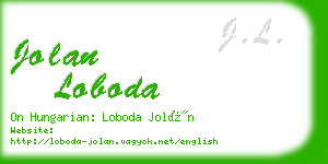 jolan loboda business card